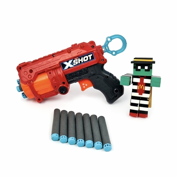 X-Shot Red and Black Foam Dart Blaster Set - Picture 2 of 6